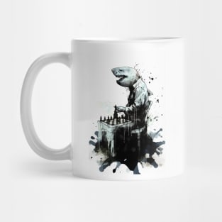 Shark Playing Chess Mug